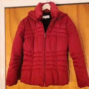 Calvin Klein Women's Down Coat Size S in Red